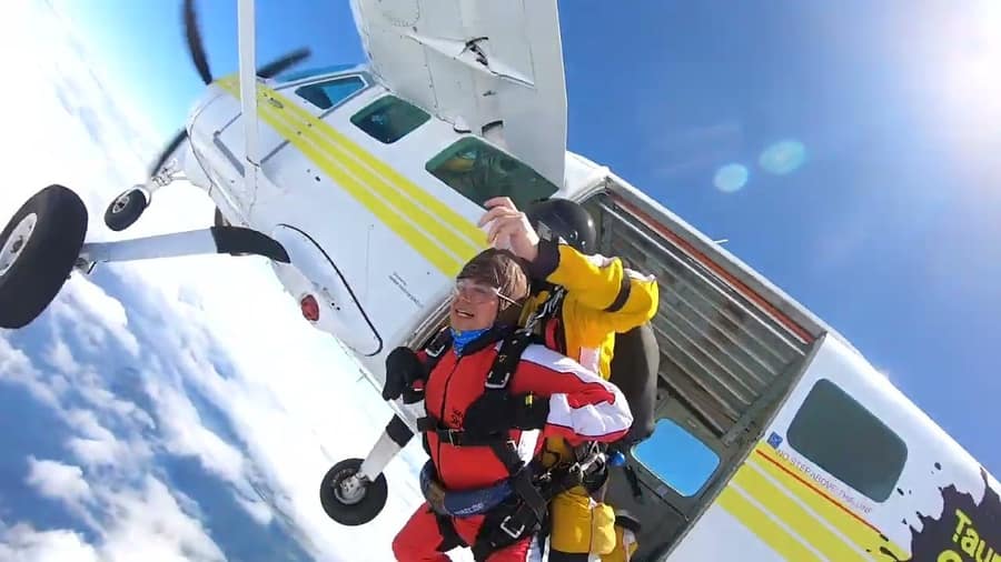 Skydiving from 15,000 ft (4,572 m) over New Zealand
